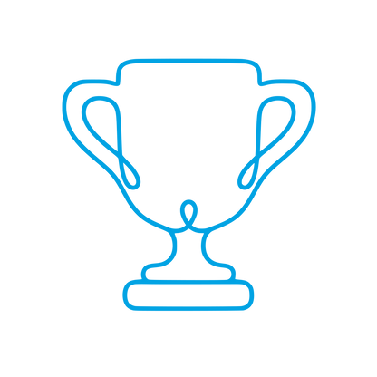 Trophy Cup Outline Logo #00a3e4