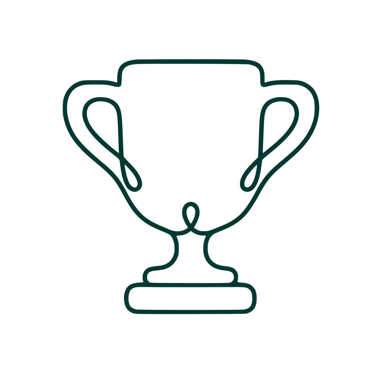 Trophy Cup Outline Logo #003932