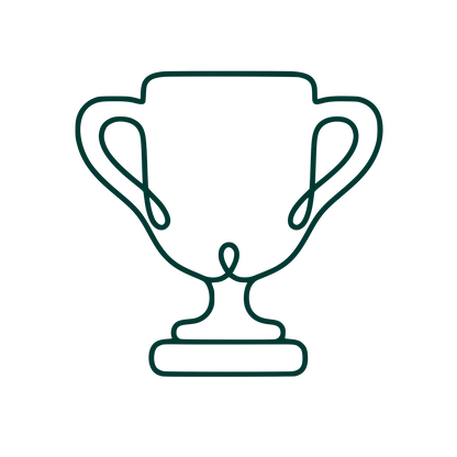 Trophy Cup Outline Logo #003932