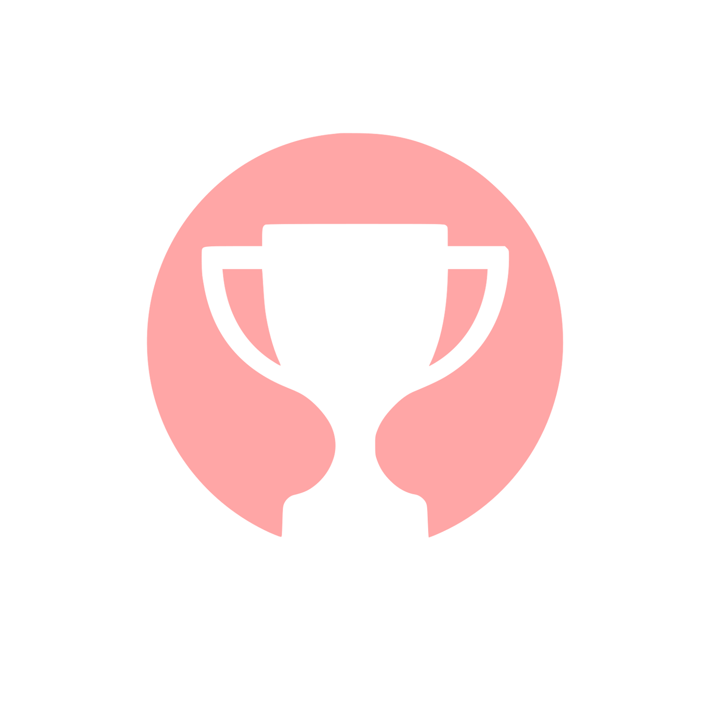 Trophy Circle Badge Logo #ffa6a6