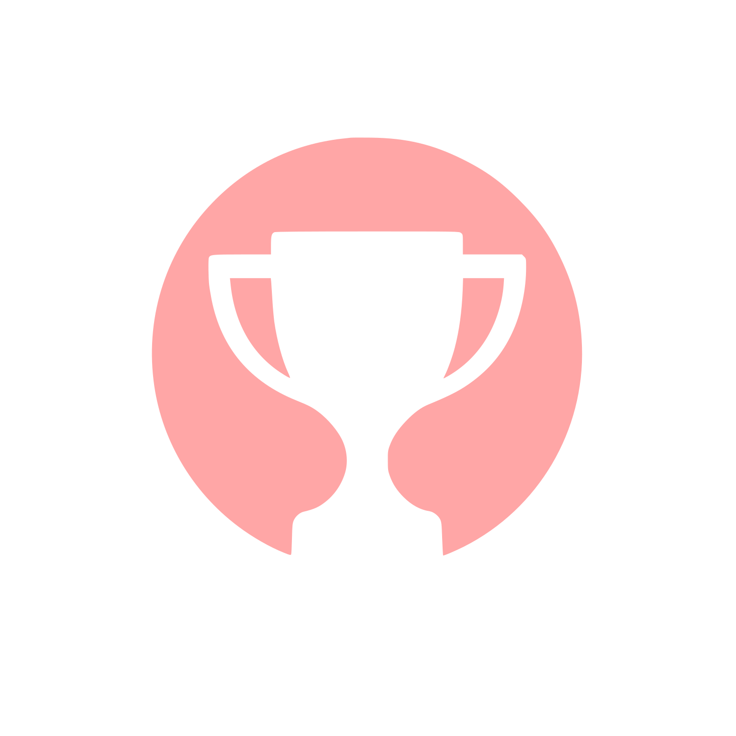 Trophy Circle Badge Logo #ffa6a6