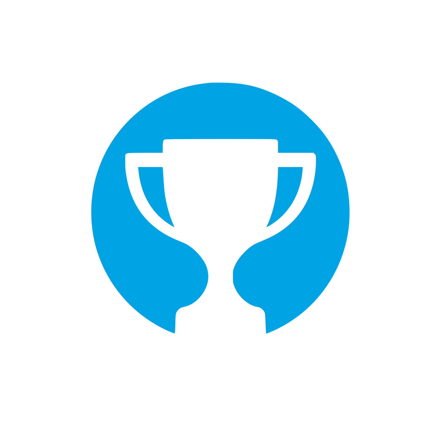 Trophy Circle Badge Logo #00a3e4
