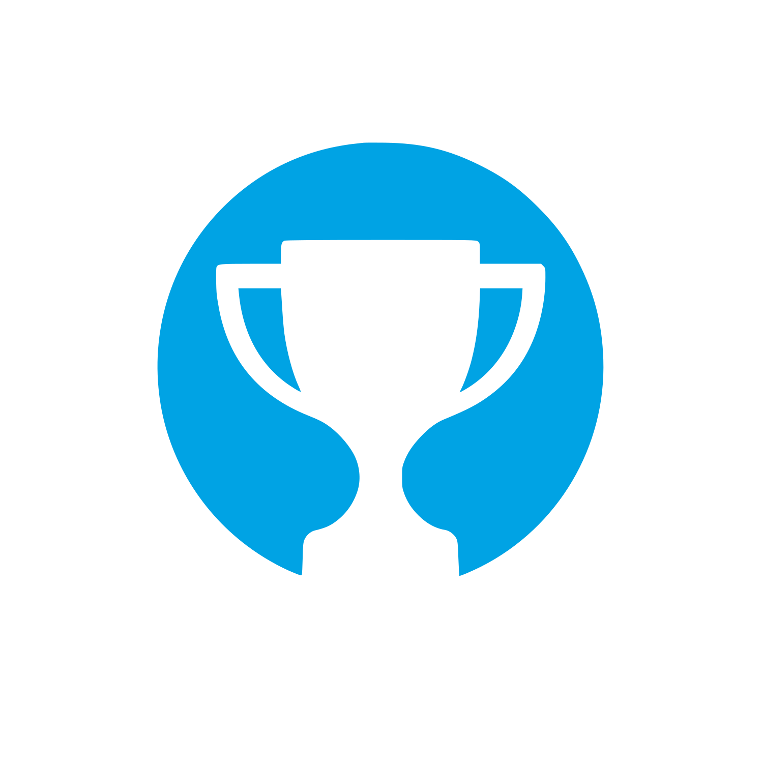 Trophy Circle Badge Logo #00a3e4