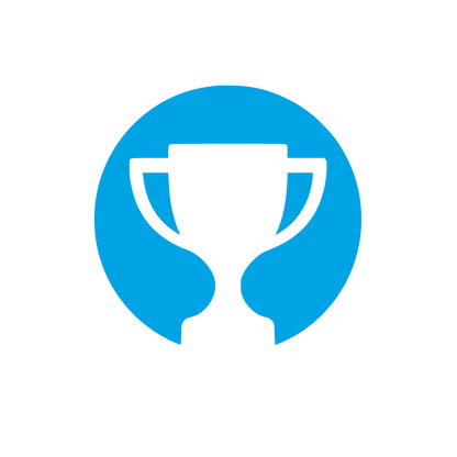 Trophy Circle Badge Logo #00a3e4