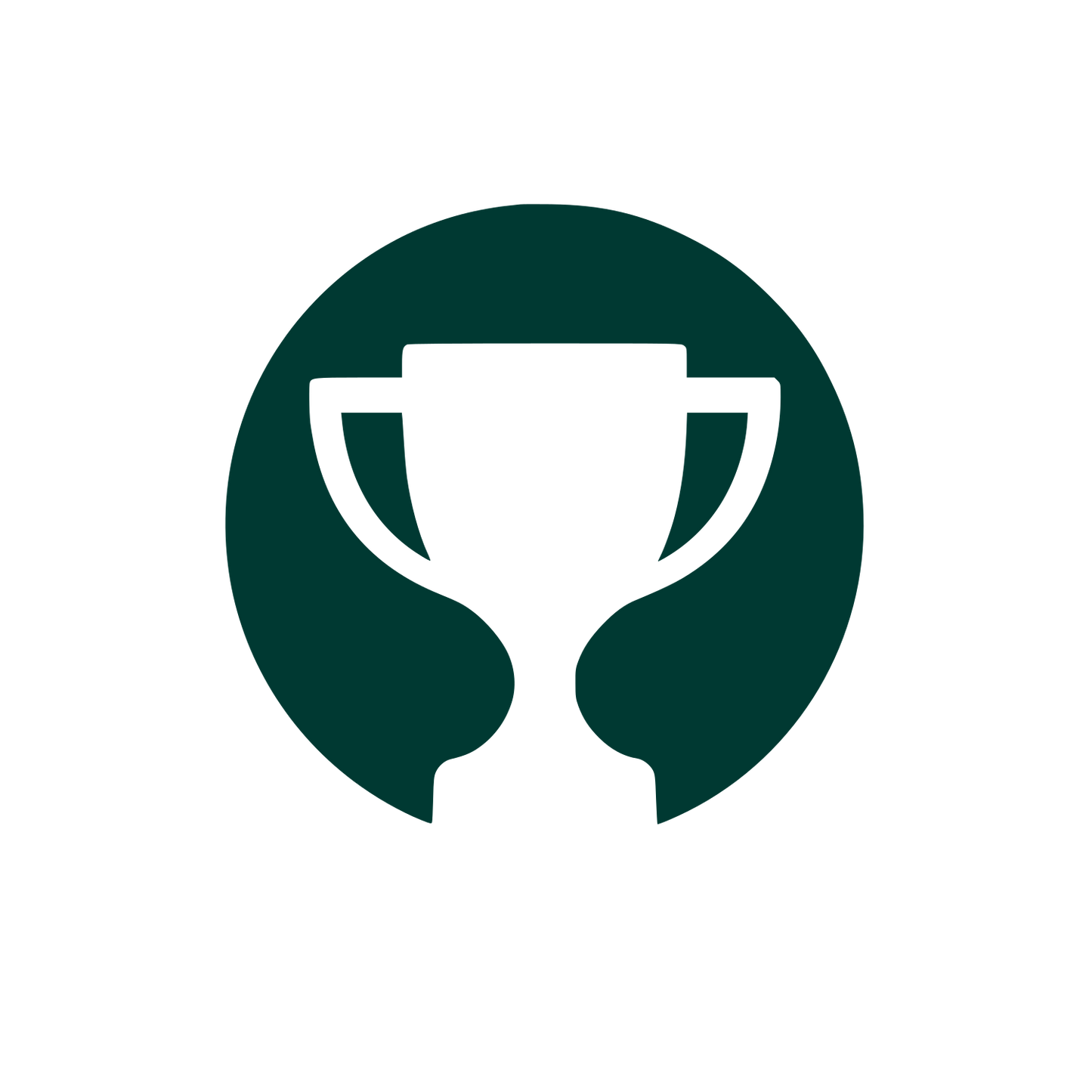 Trophy Circle Badge Logo #003932