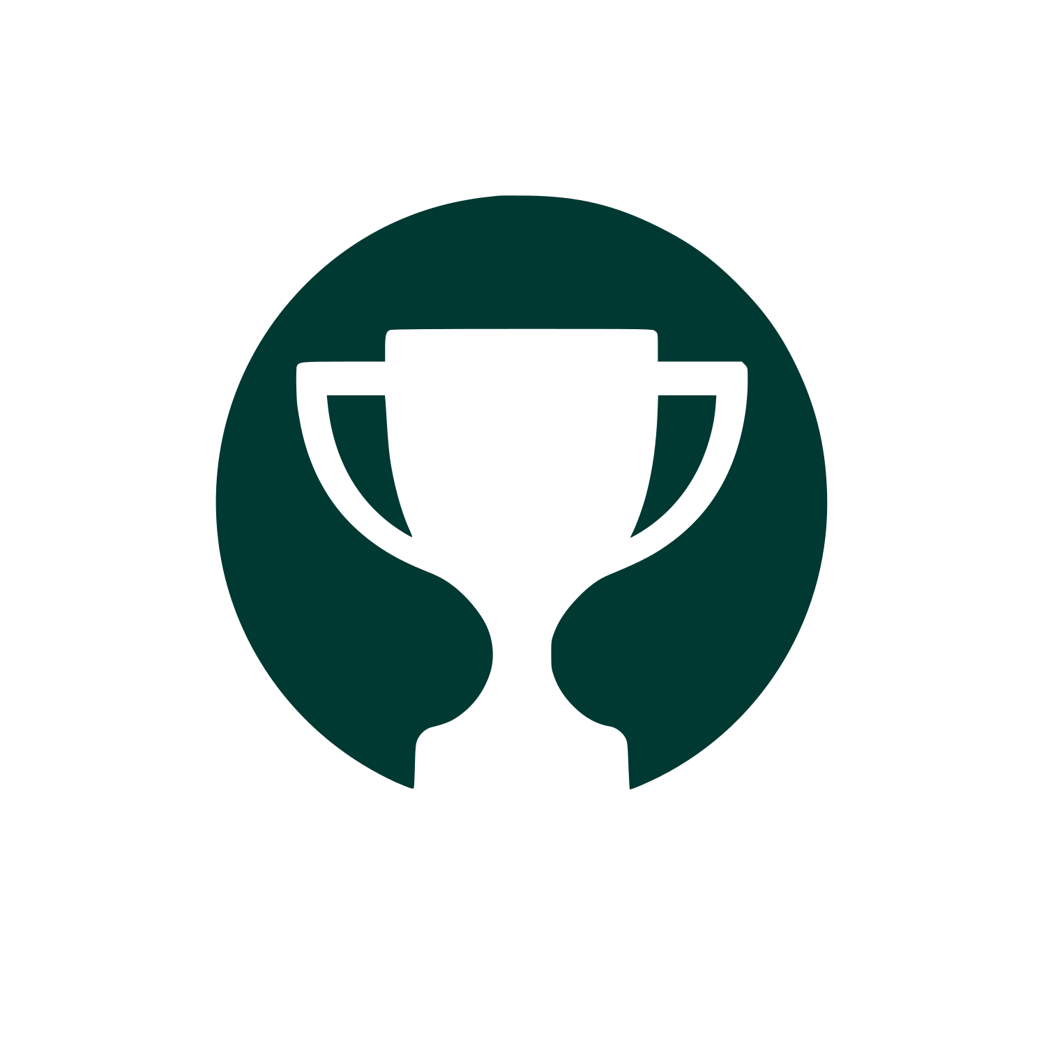 Trophy Circle Badge Logo #003932