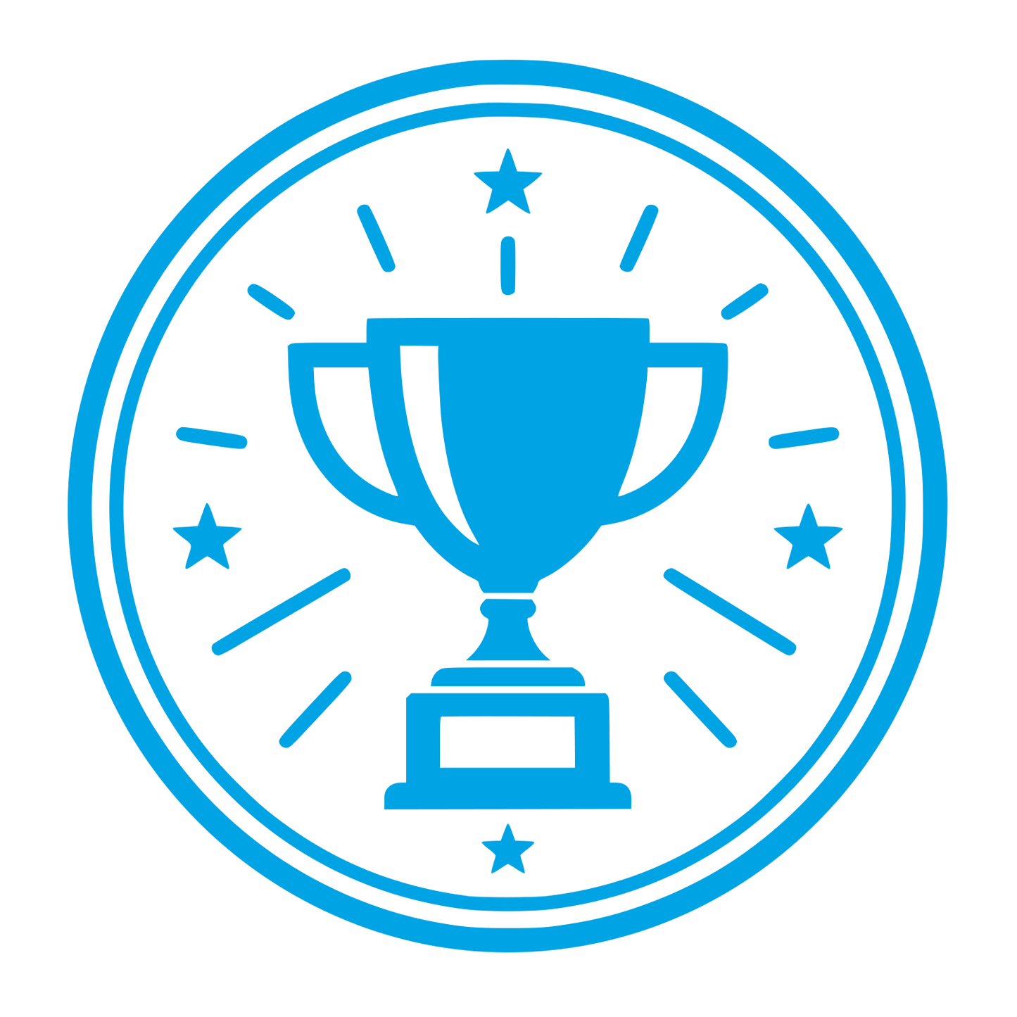 Trophy Cup Circle Logo #00a3e4