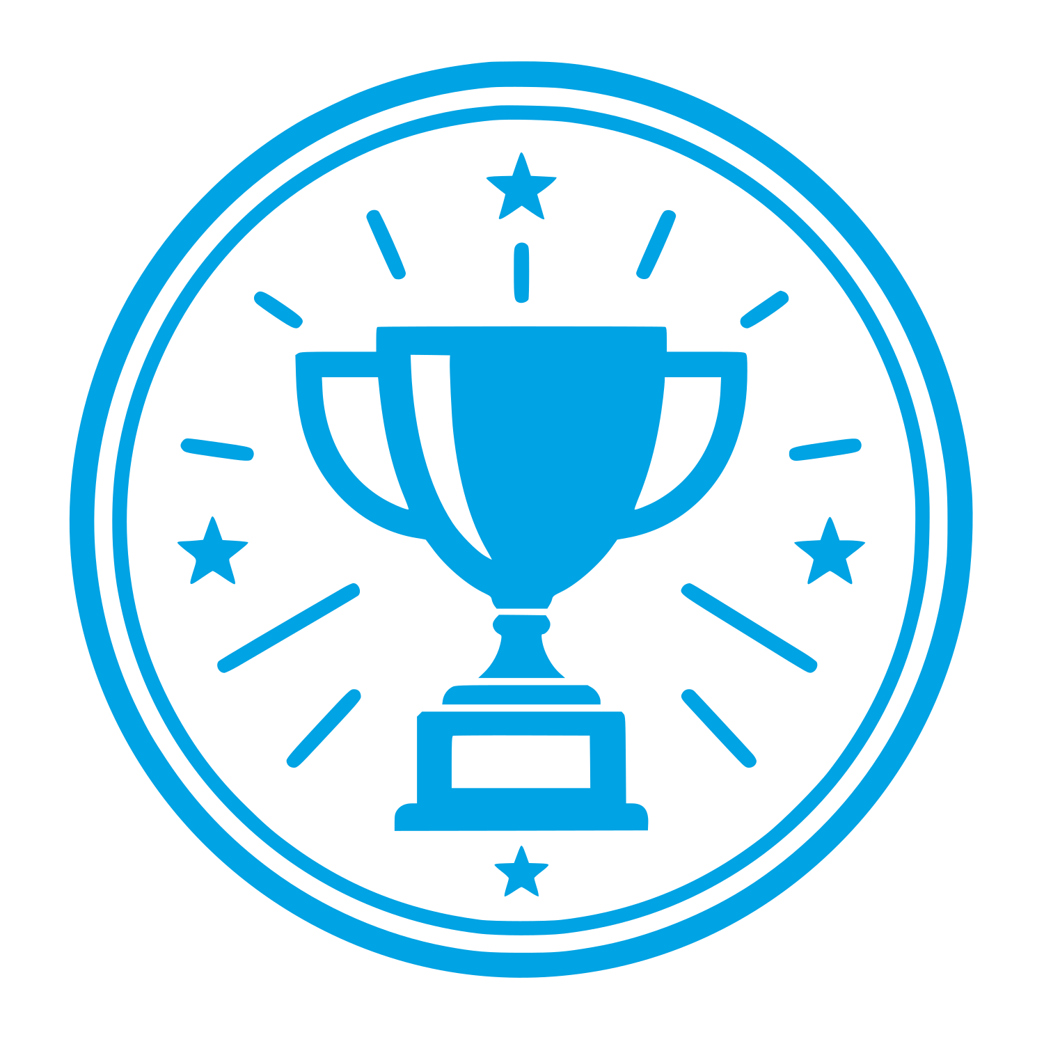 Trophy Cup Circle Logo #00a3e4