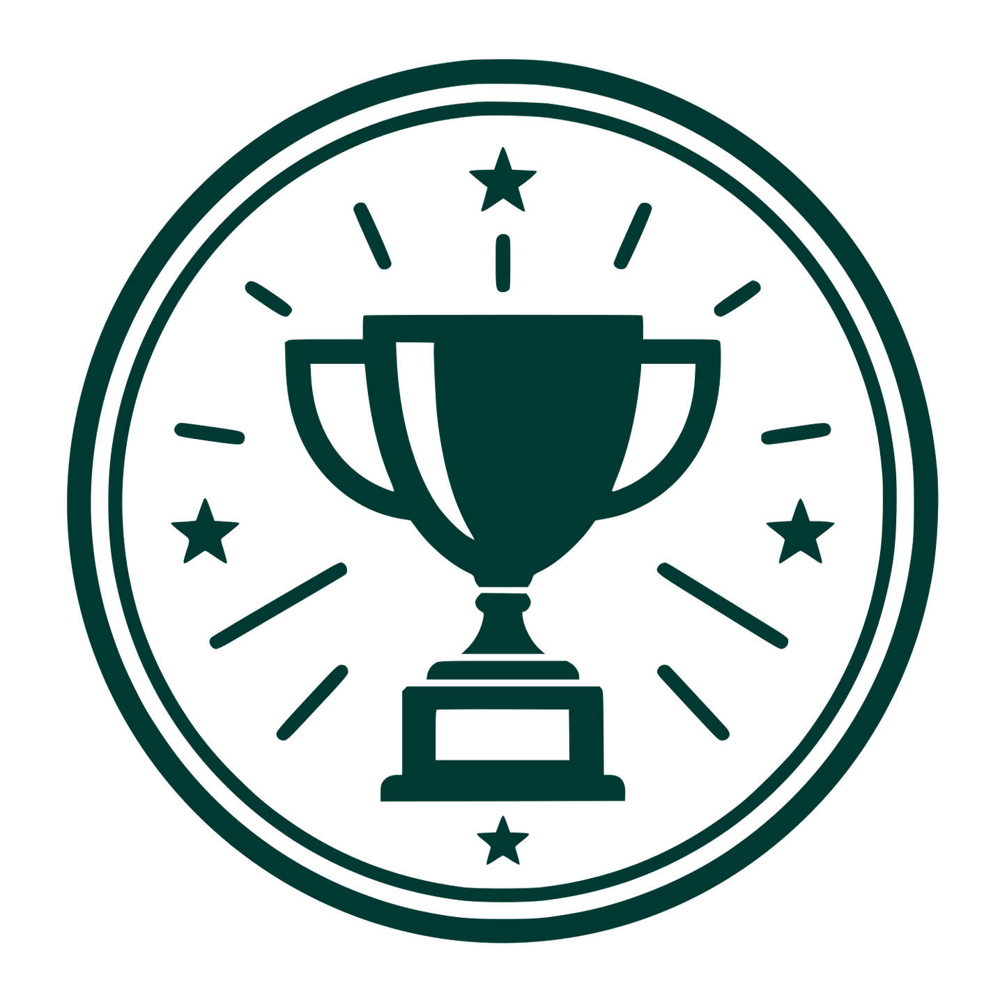 Trophy Cup Circle Logo #003932