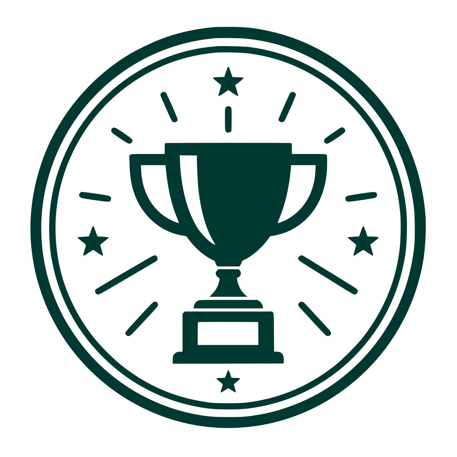 Trophy Cup Circle Logo #003932