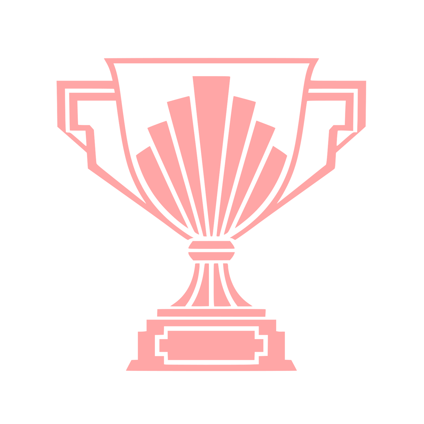 Art Deco Trophy Cup Logo #ffa6a6