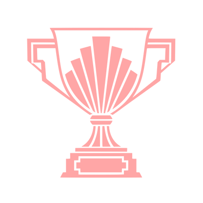 Art Deco Trophy Cup Logo #ffa6a6