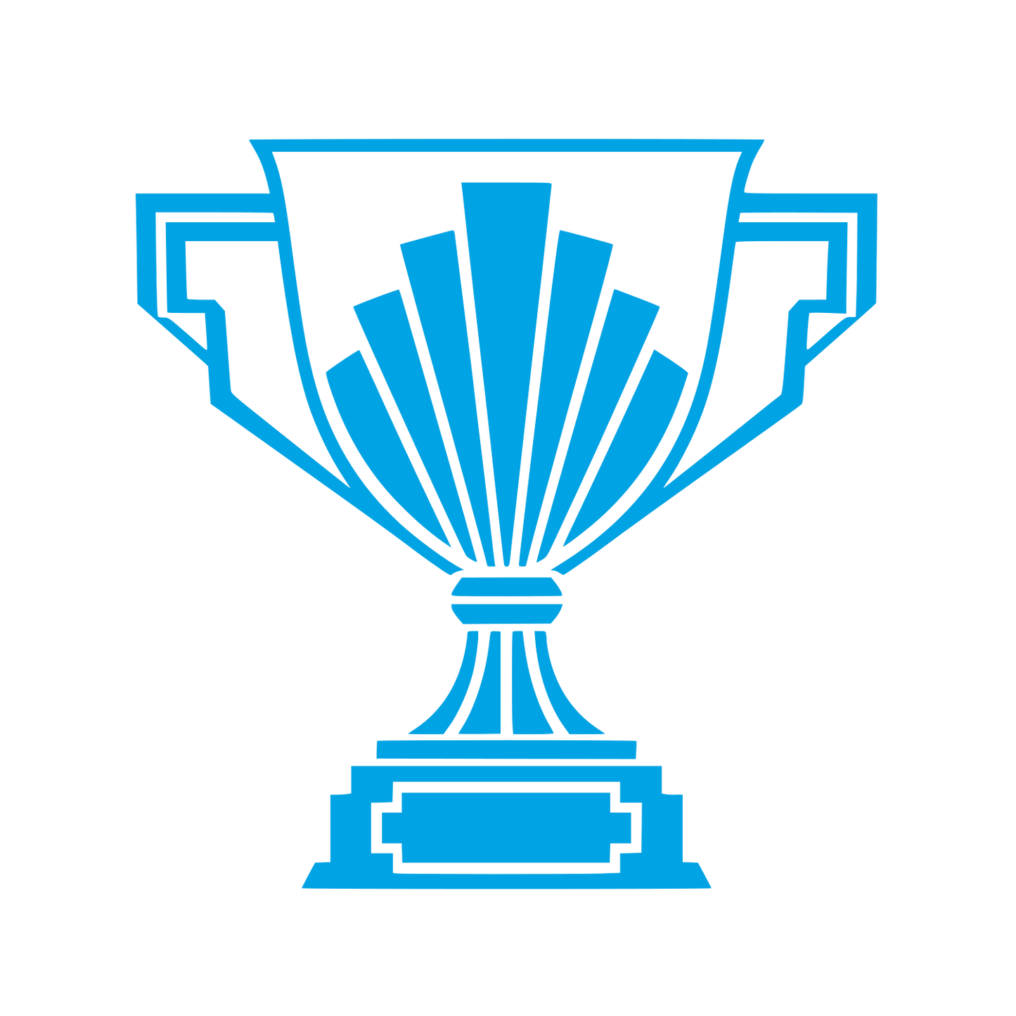 Art Deco Trophy Cup Logo #00a3e4