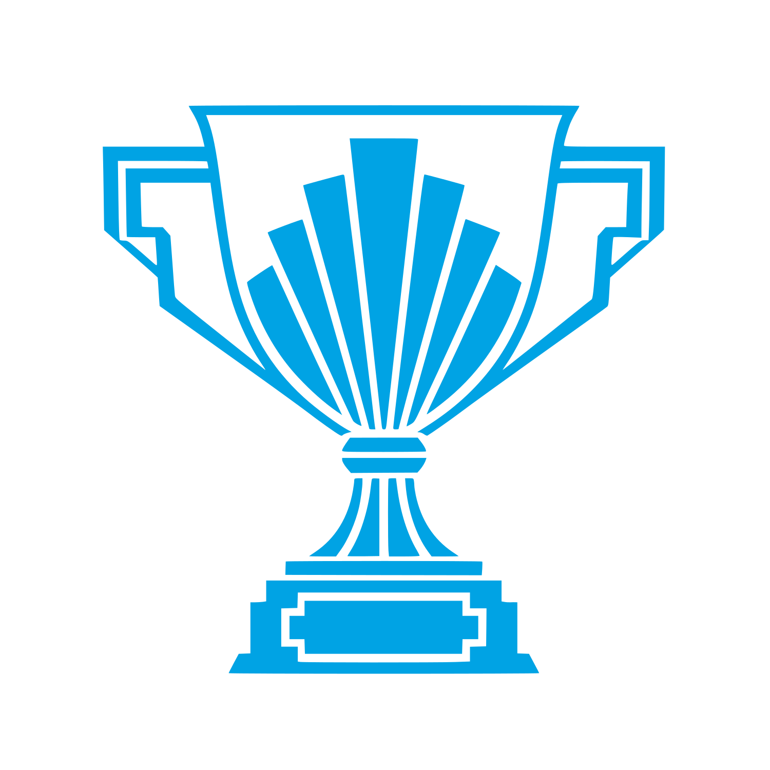 Art Deco Trophy Cup Logo #00a3e4