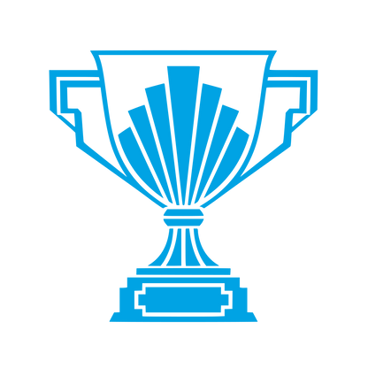Art Deco Trophy Cup Logo #00a3e4