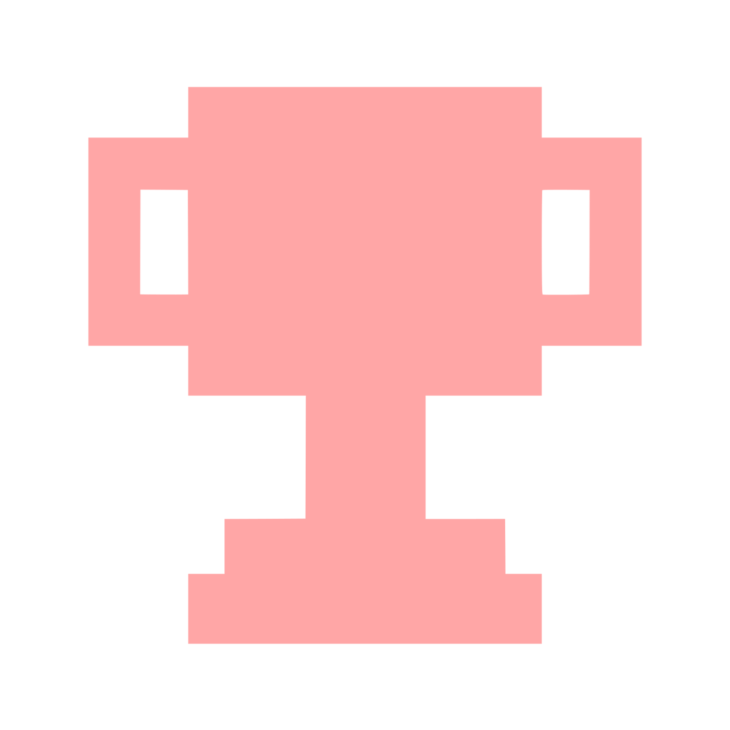 Pixel Trophy Cup Logo #ffa6a6