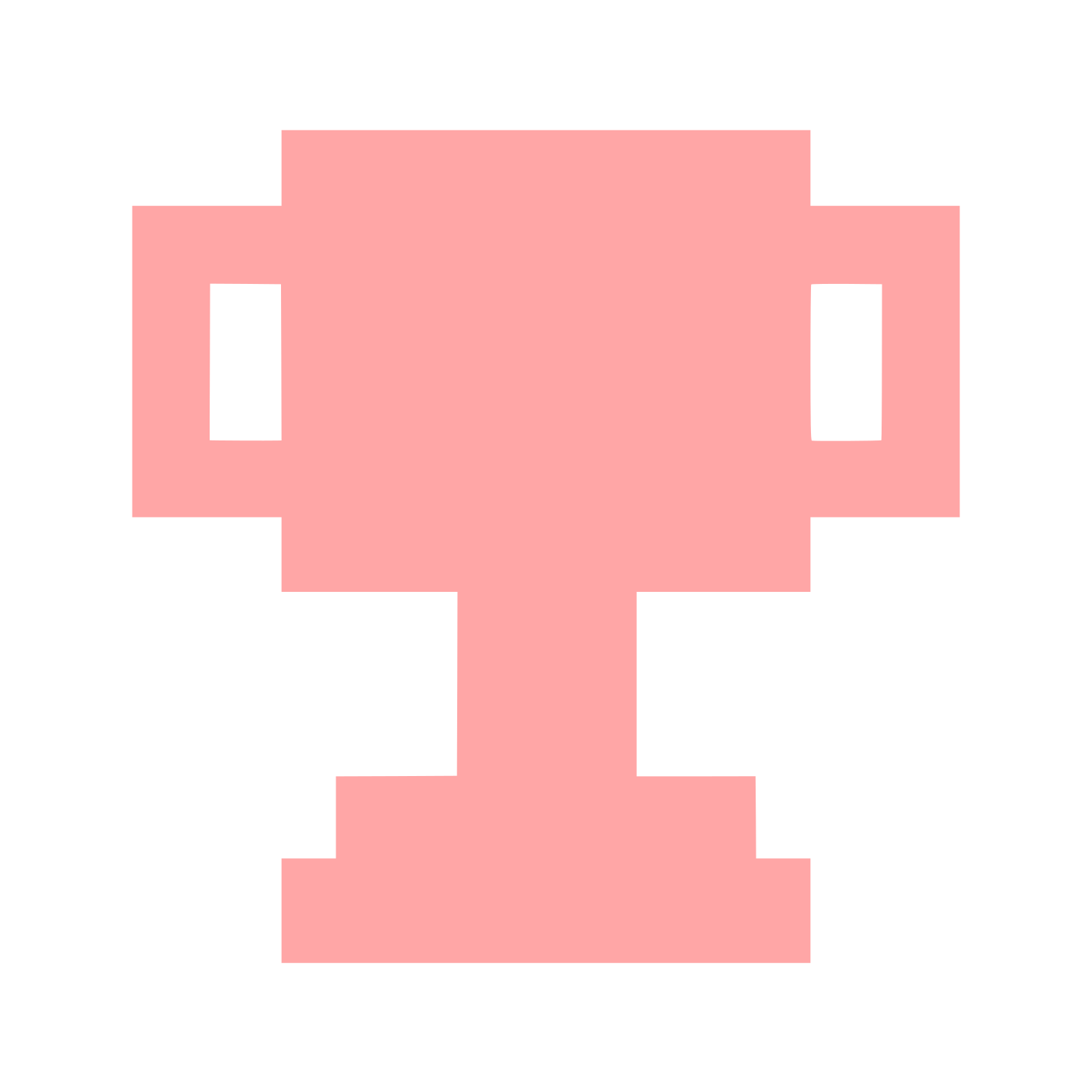 Pixel Trophy Cup Logo #ffa6a6