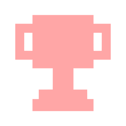 Pixel Trophy Cup Logo #ffa6a6