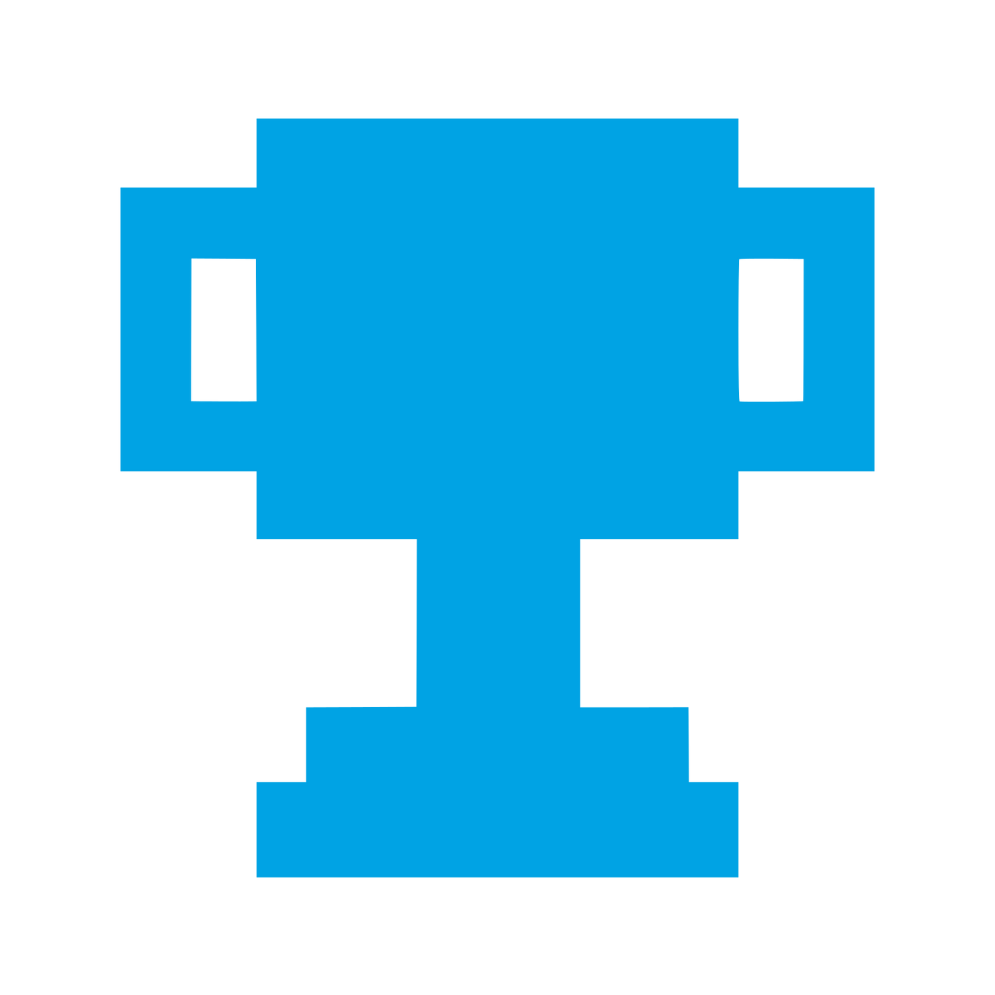 Pixel Trophy Cup Logo #00a3e4