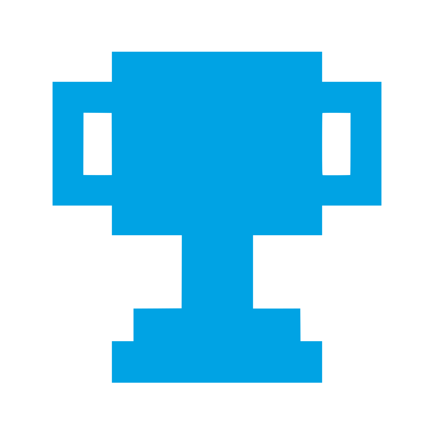 Pixel Trophy Cup Logo #00a3e4