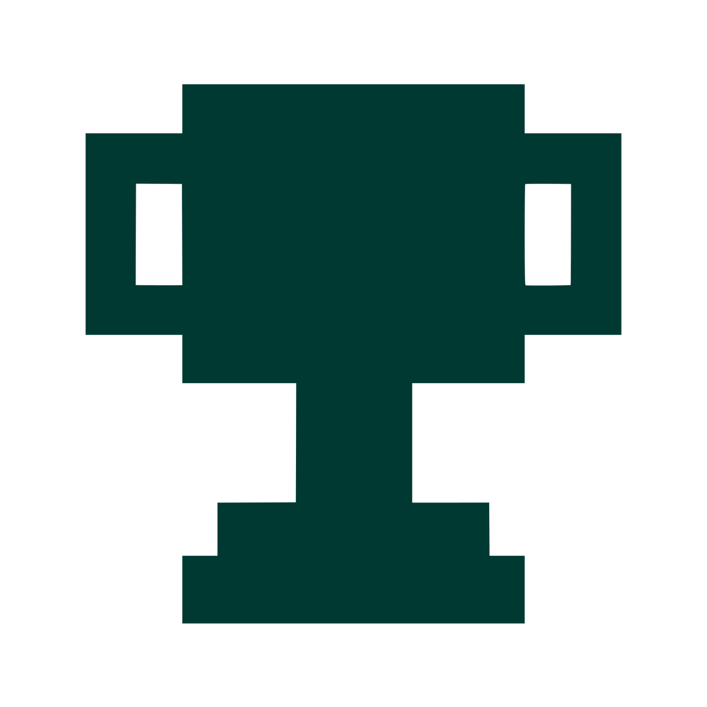 Pixel Trophy Cup Logo #003932