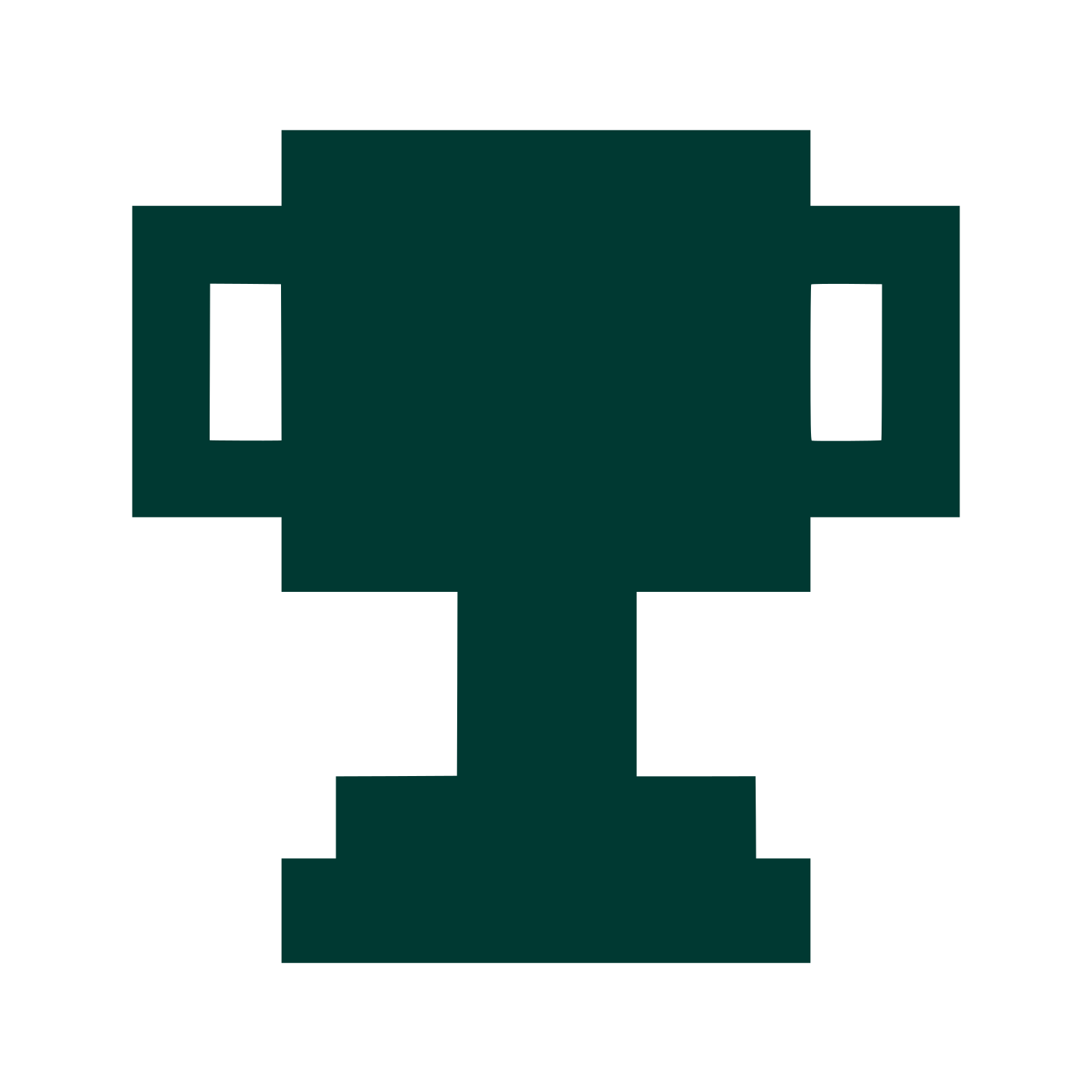Pixel Trophy Cup Logo #003932