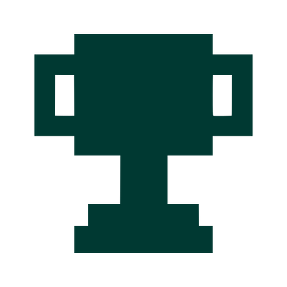 Pixel Trophy Cup Logo #003932