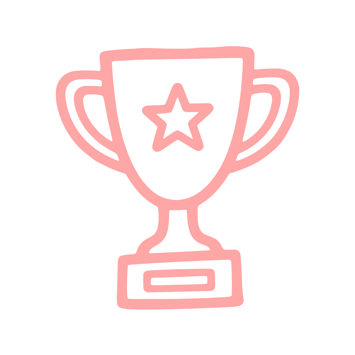 Trophy Cup Star Logo #ffa6a6