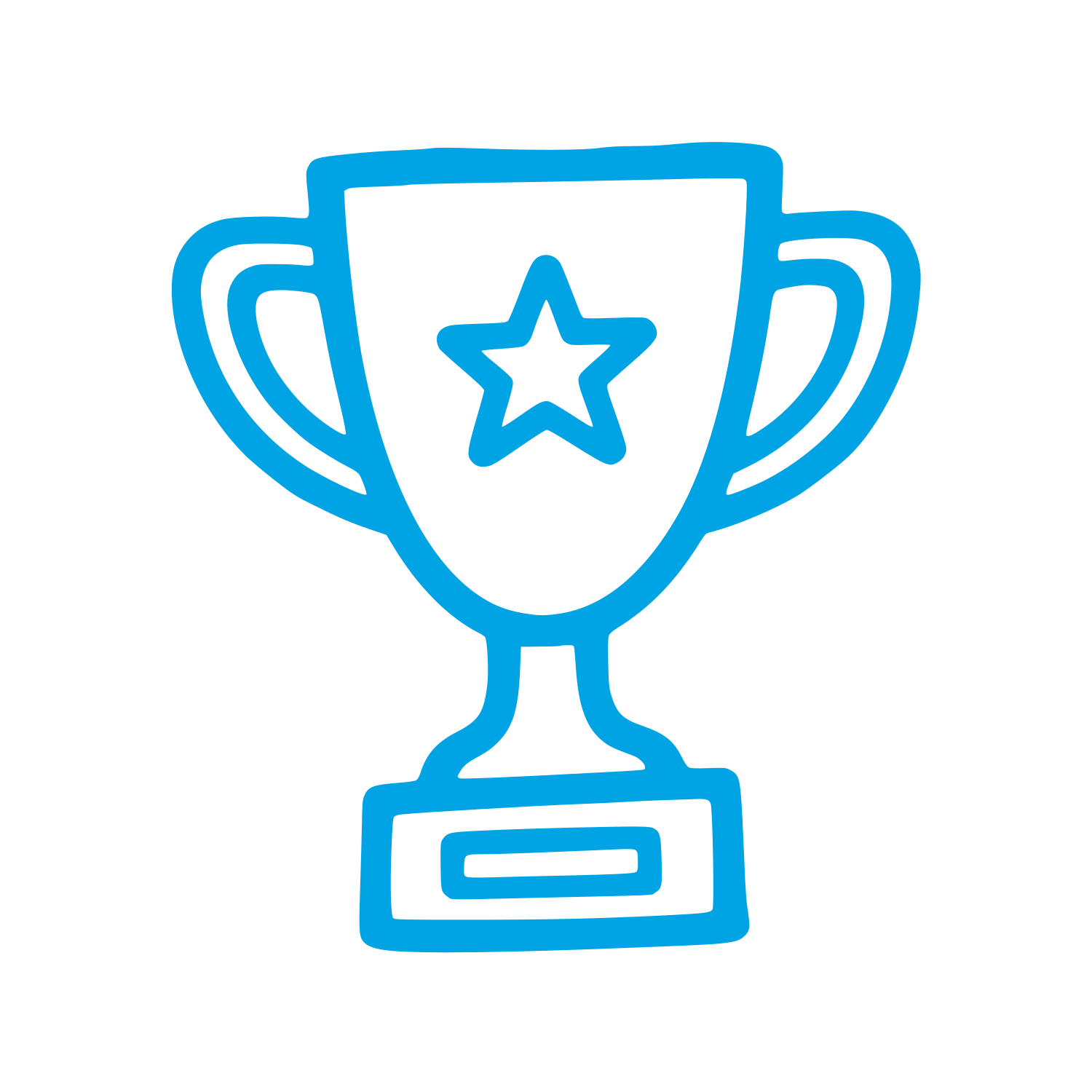 Trophy Cup Star Logo #00a3e4