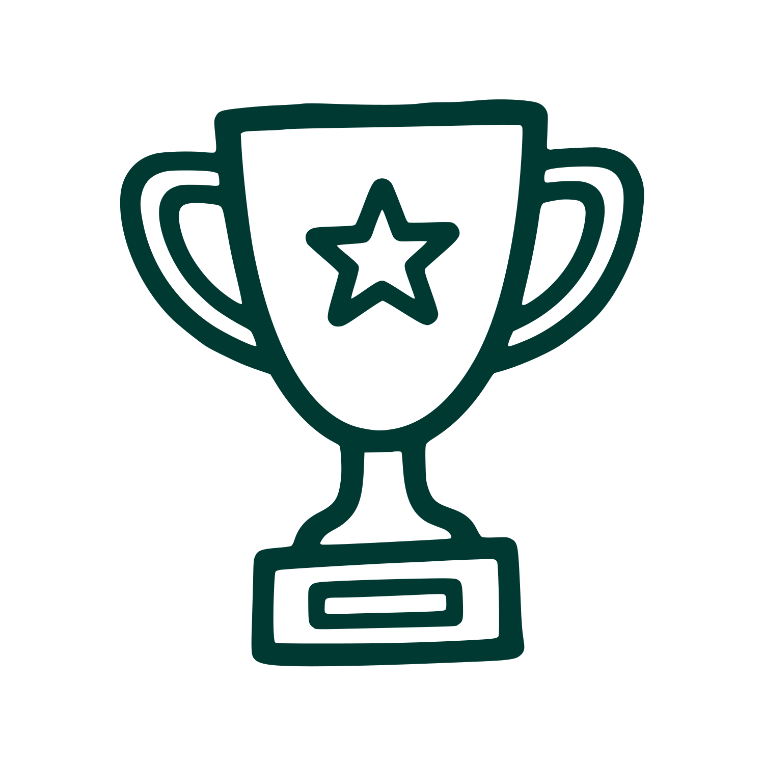 Trophy Cup Star Logo #003932