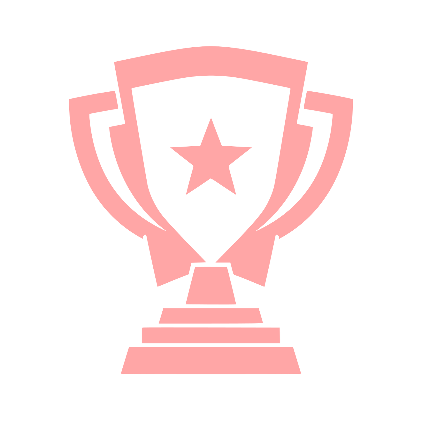 Trophy Shield Star Logo #ffa6a6