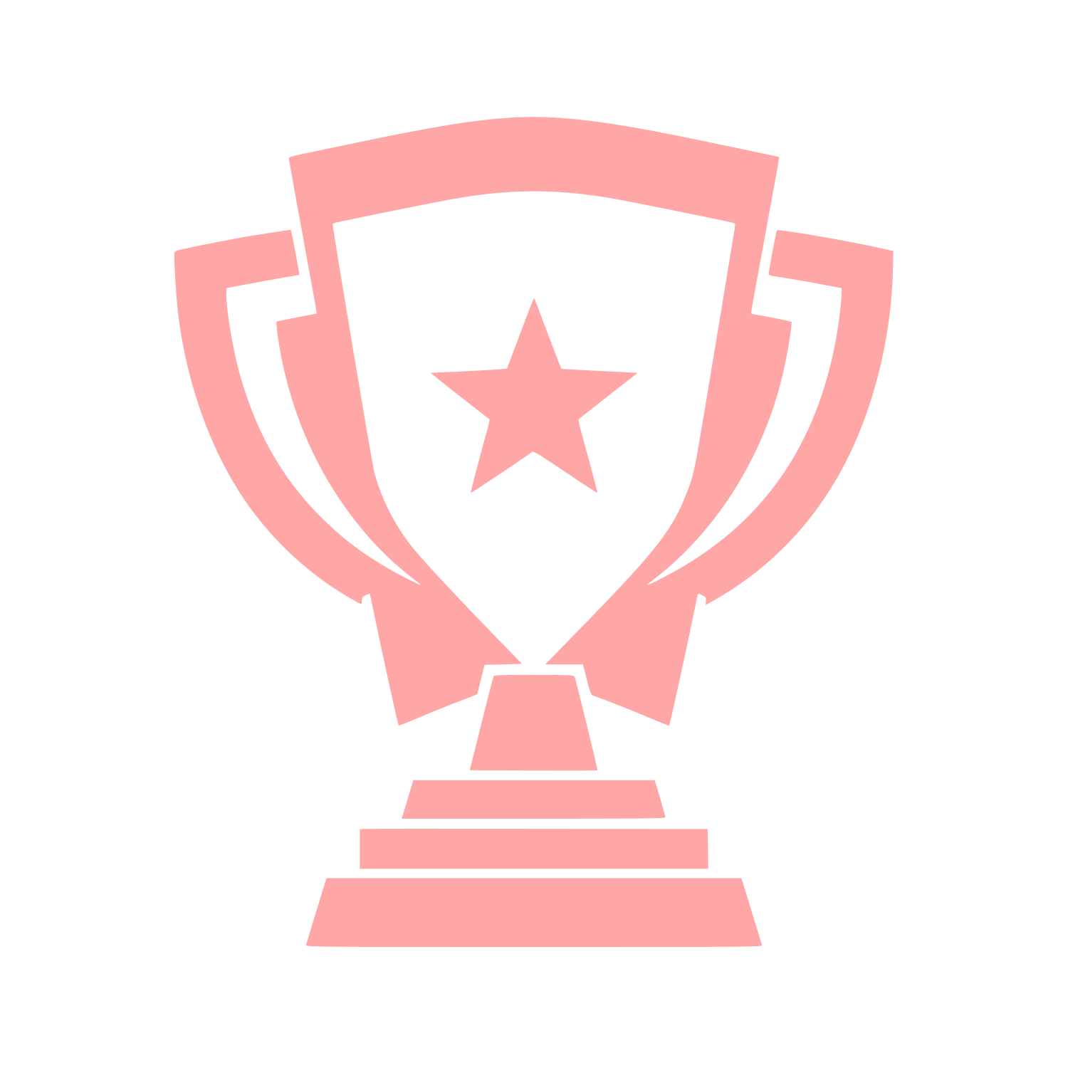 Trophy Shield Star Logo #ffa6a6