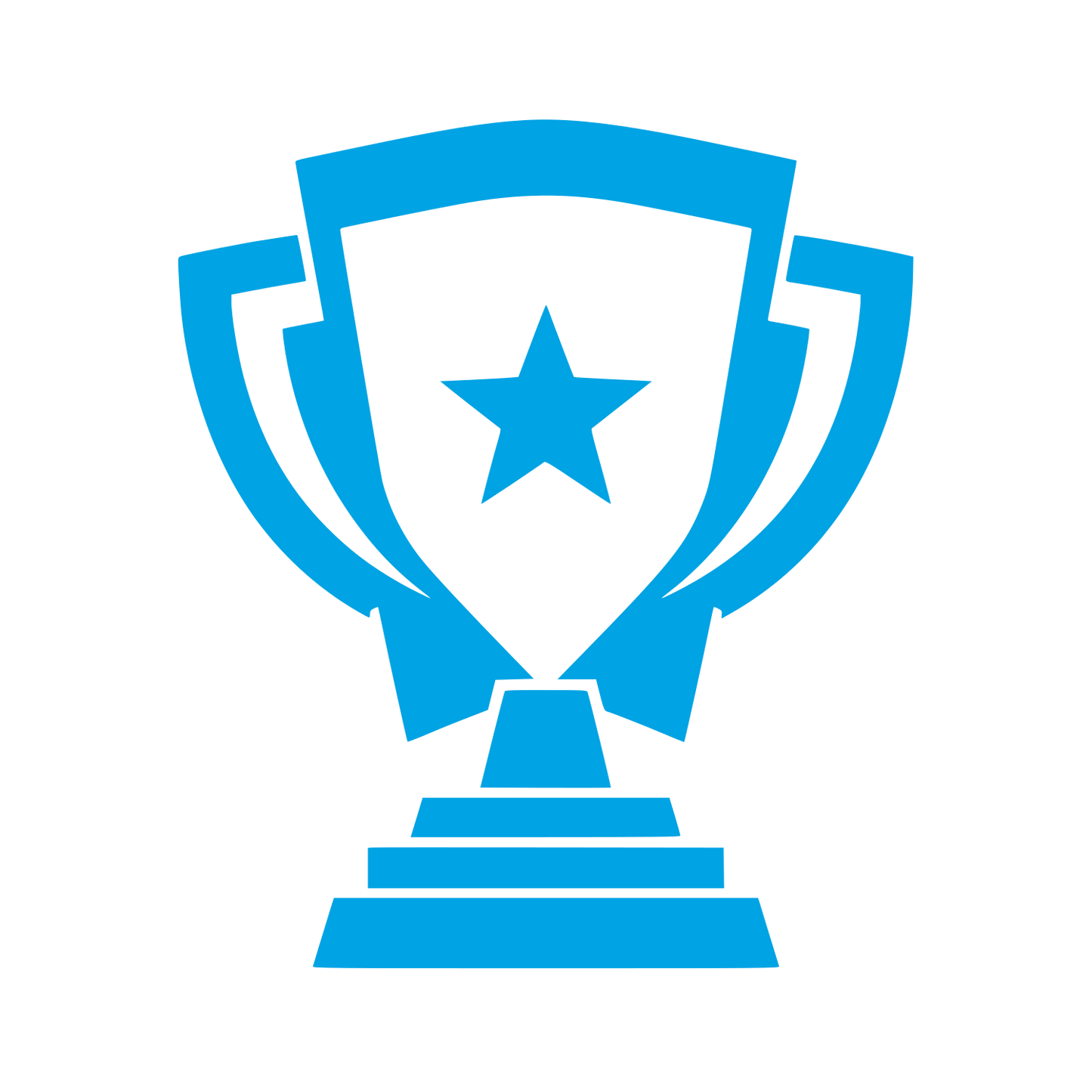 Trophy Shield Star Logo #00a3e4
