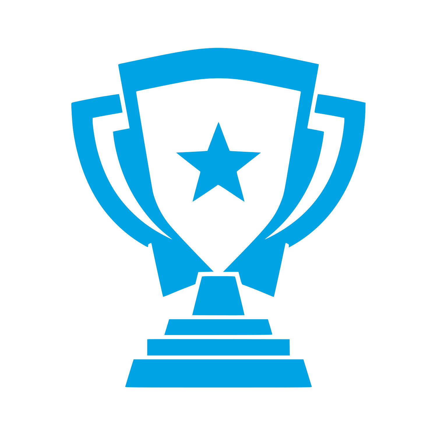 Trophy Shield Star Logo #00a3e4