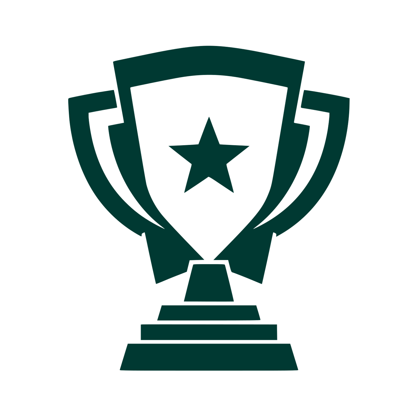 Trophy Shield Star Logo #003932