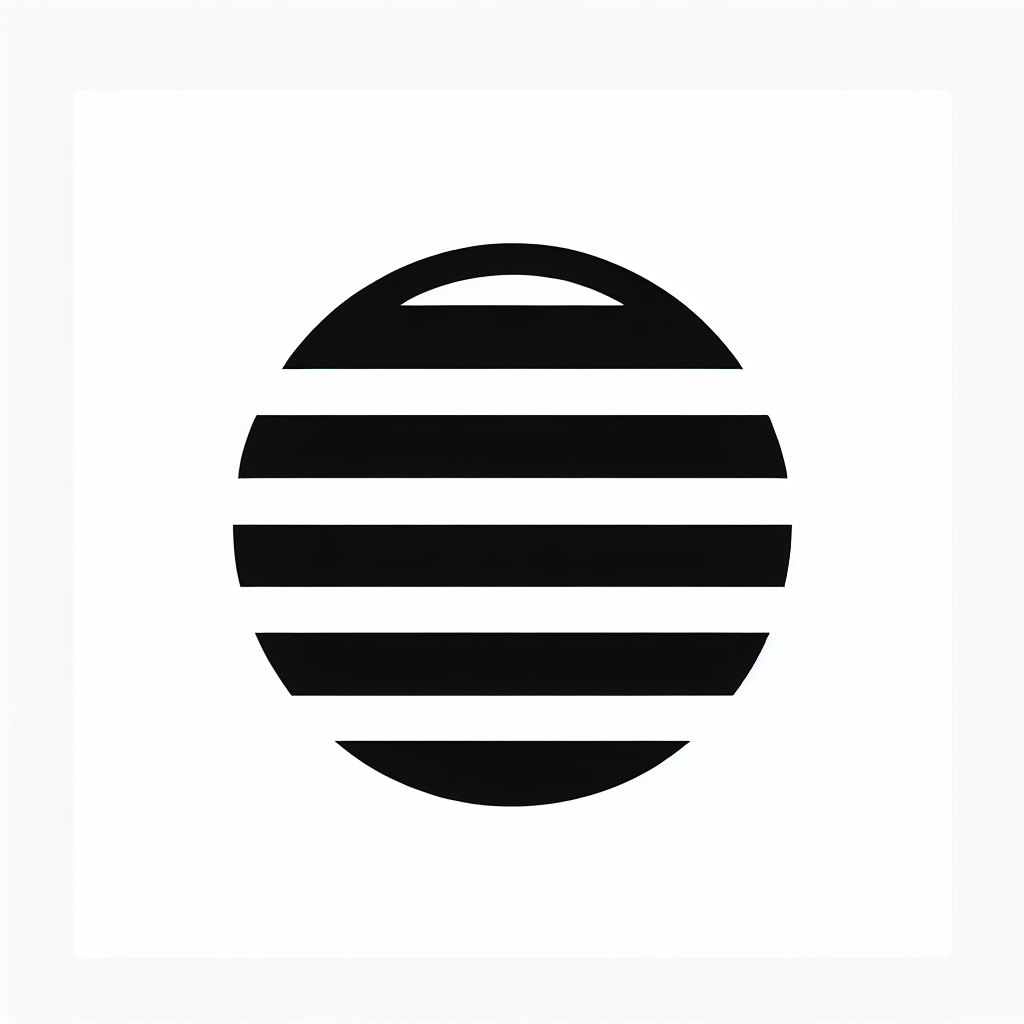 Striped Circle Badge Logo
