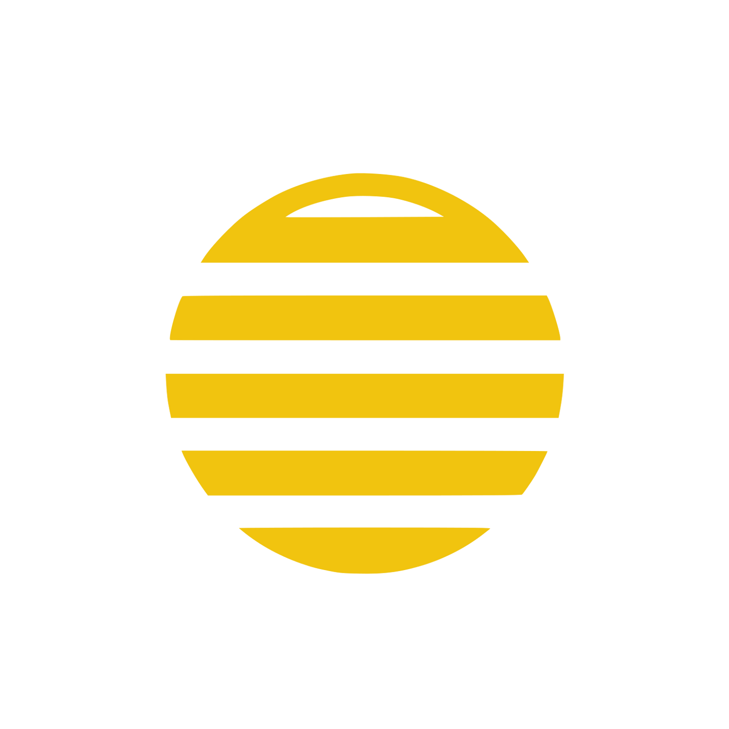 Striped Circle Badge Logo #F1C40F
