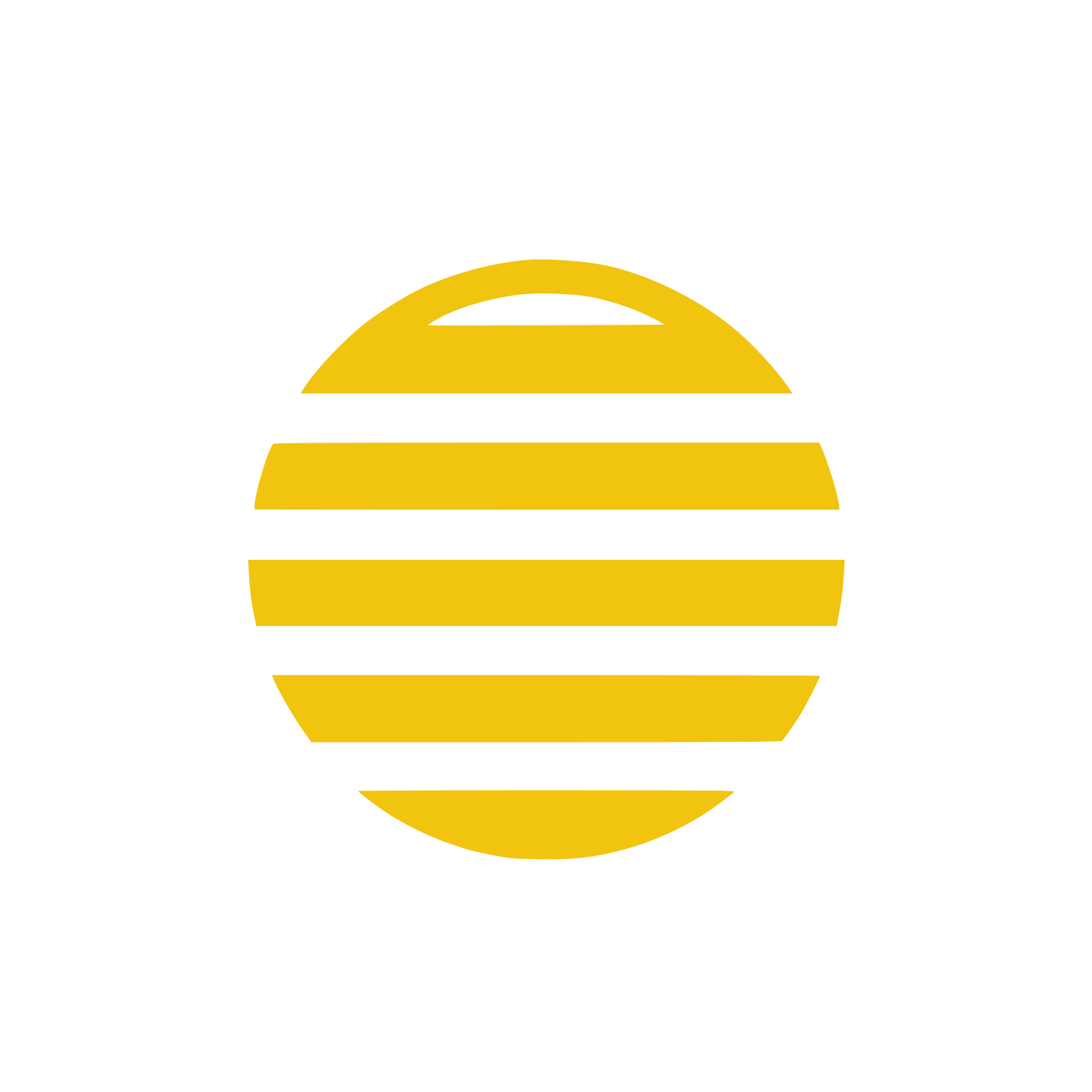 Striped Circle Badge Logo #F1C40F