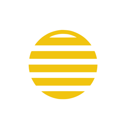 Striped Circle Badge Logo #F1C40F