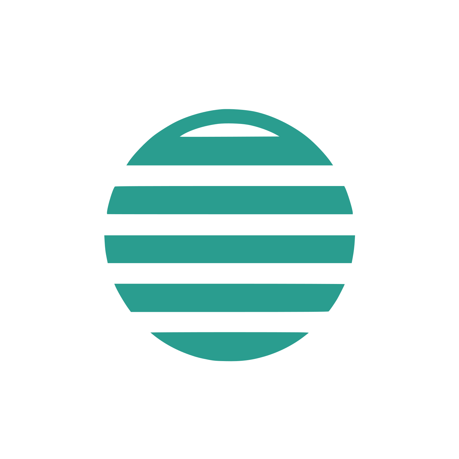 Striped Circle Badge Logo #2A9D8F