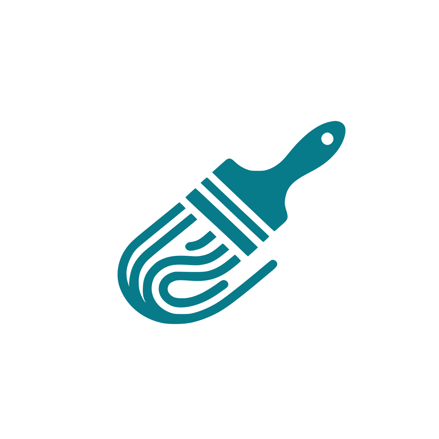 Paintbrush Creativity Logo #077B8A