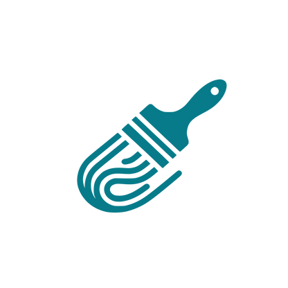 Paintbrush Creativity Logo #077B8A
