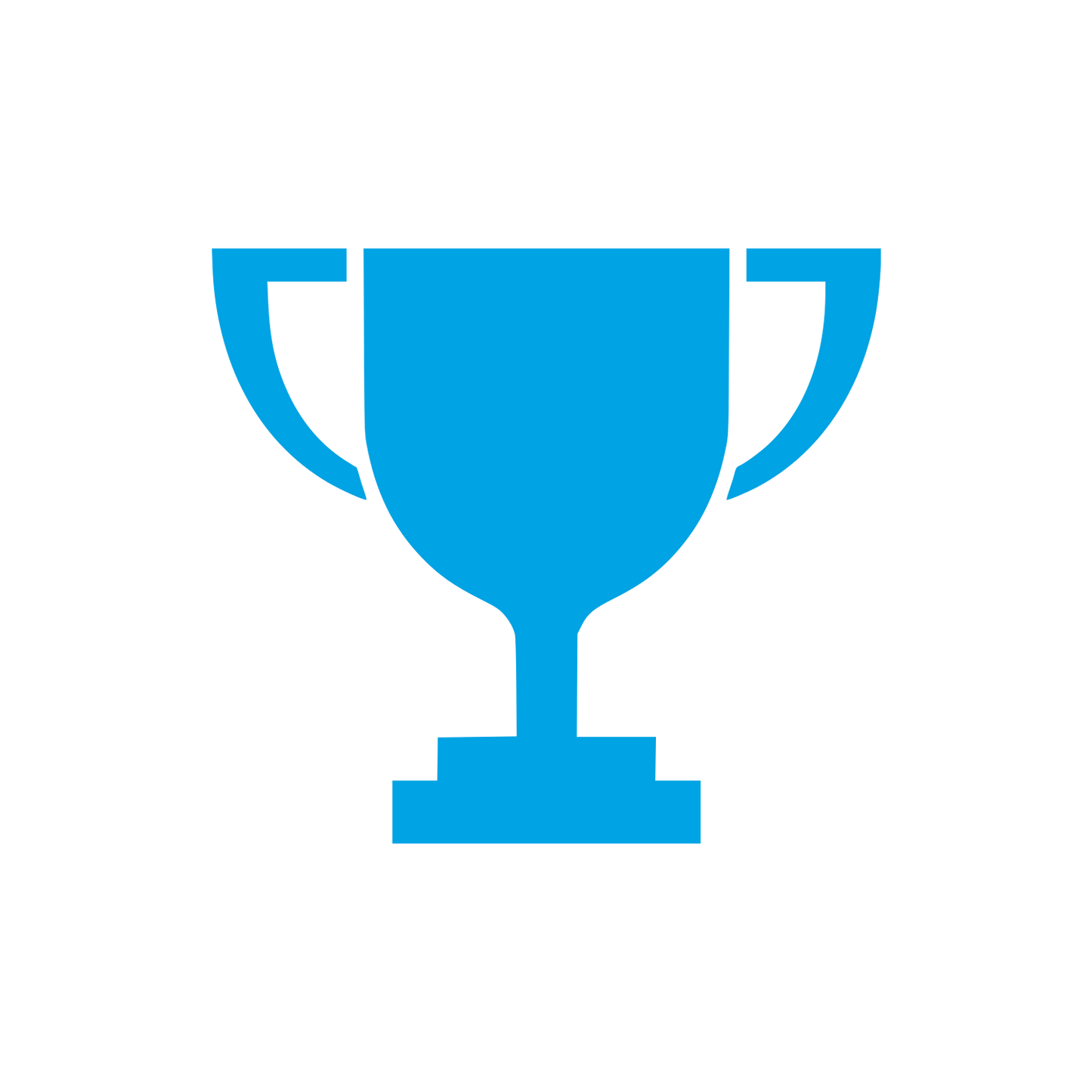 Trophy Cup Silhouette Logo #00a3e4