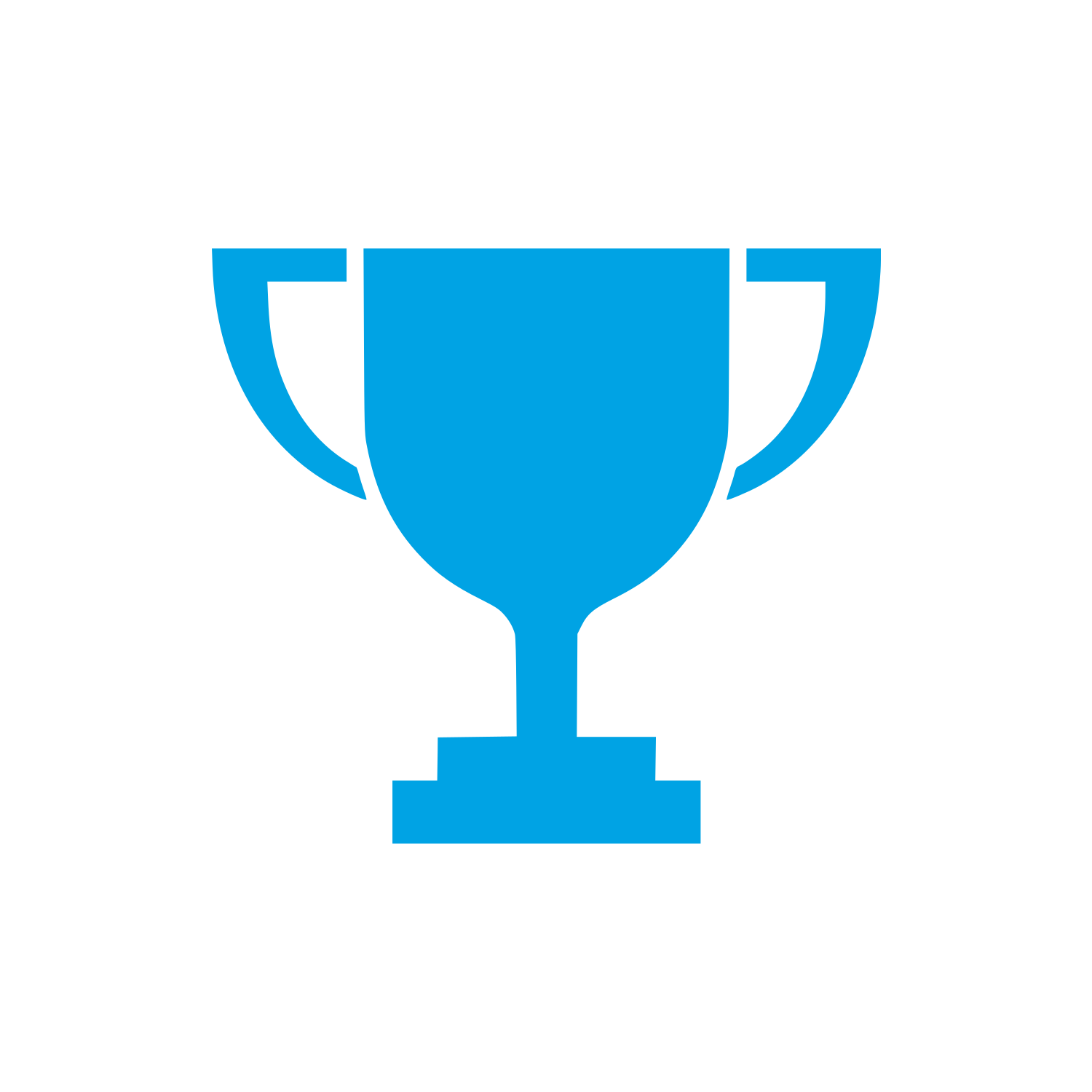 Trophy Cup Silhouette Logo #00a3e4
