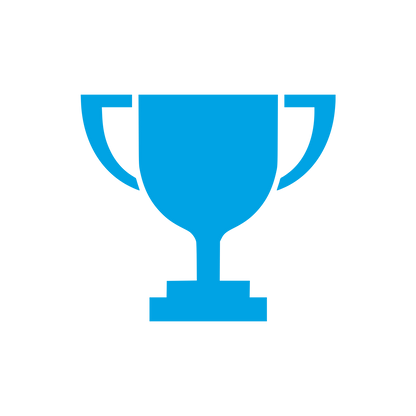 Trophy Cup Silhouette Logo #00a3e4
