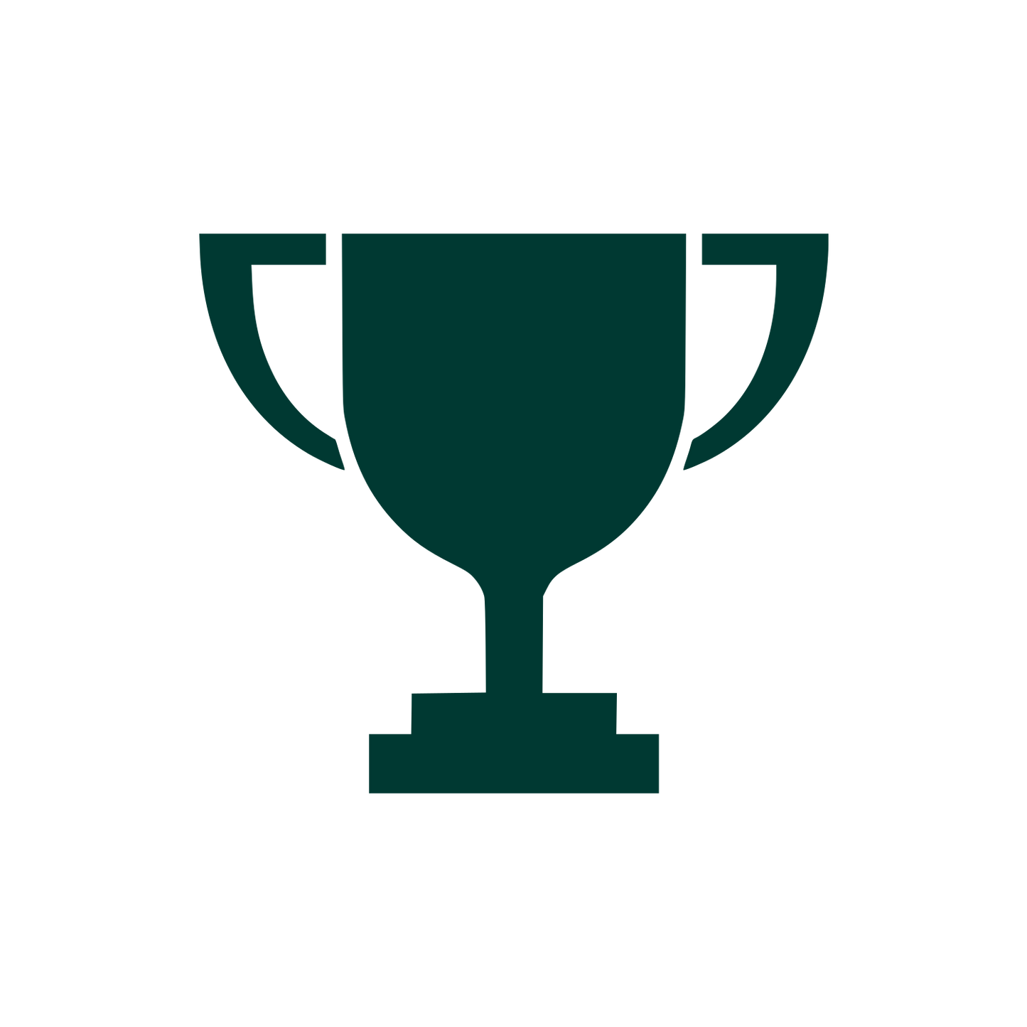 Trophy Cup Silhouette Logo #003932