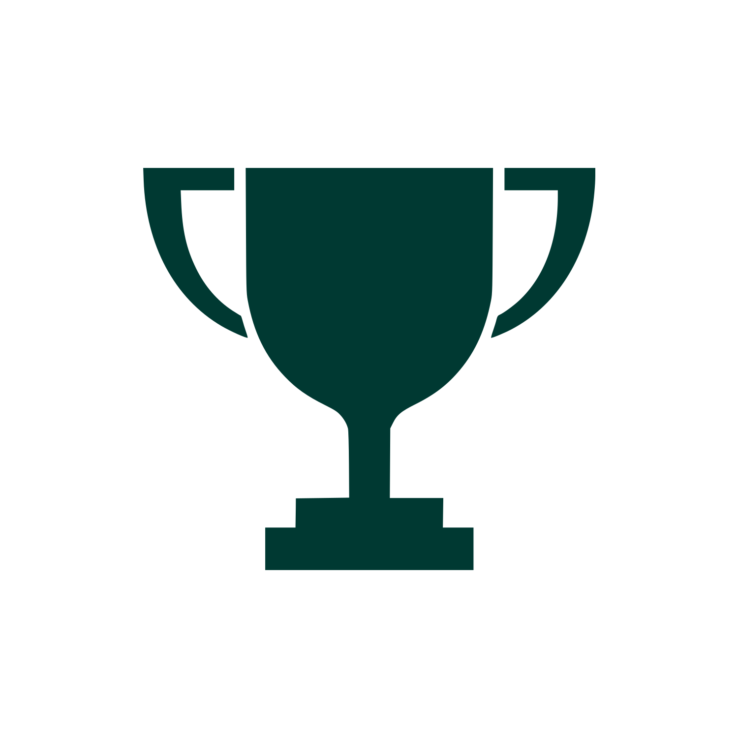 Trophy Cup Silhouette Logo #003932