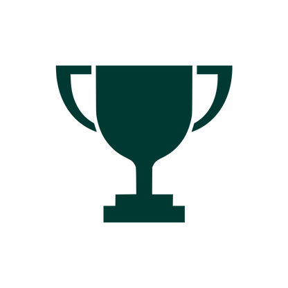 Trophy Cup Silhouette Logo #003932