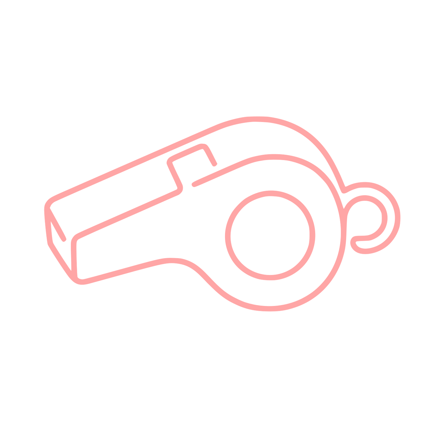 Whistle Outline Logo #ffa6a6