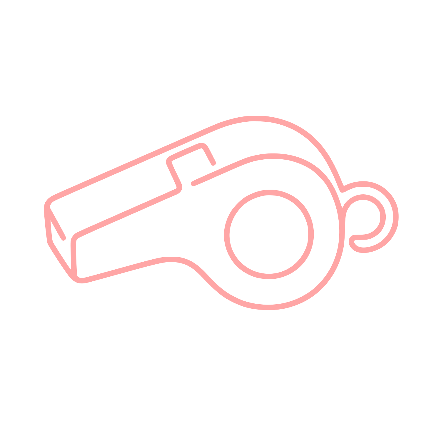 Whistle Outline Logo #ffa6a6
